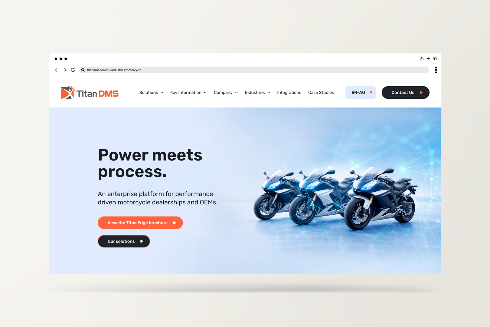 Titan DMS Header Banner - Motorcycle