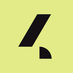 Abstract black geometric shapes on a light green background.
