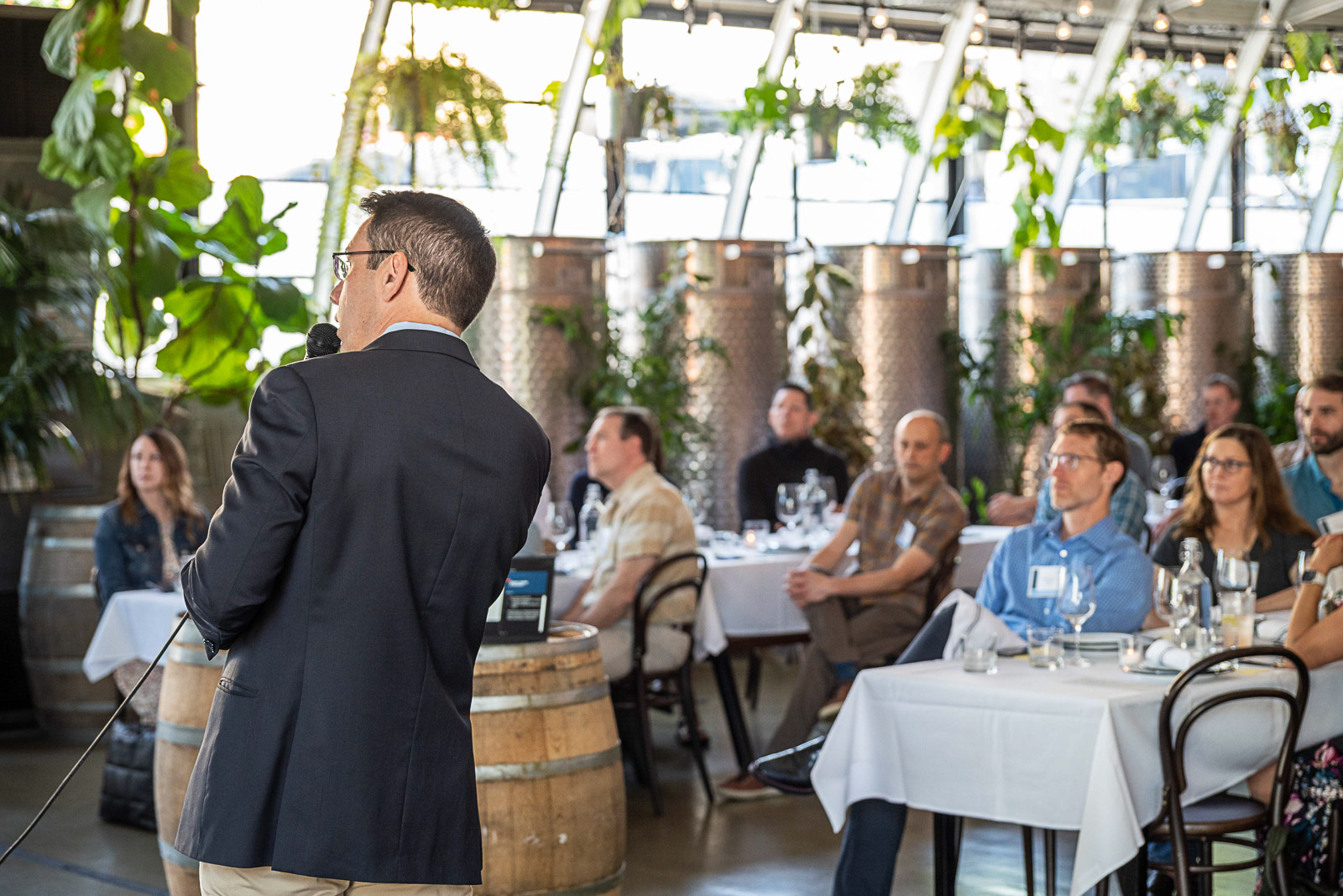 Attendees at a Portland corporate event