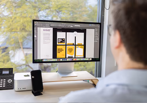 Brand guidelines being developed at the Four Stripes studio.