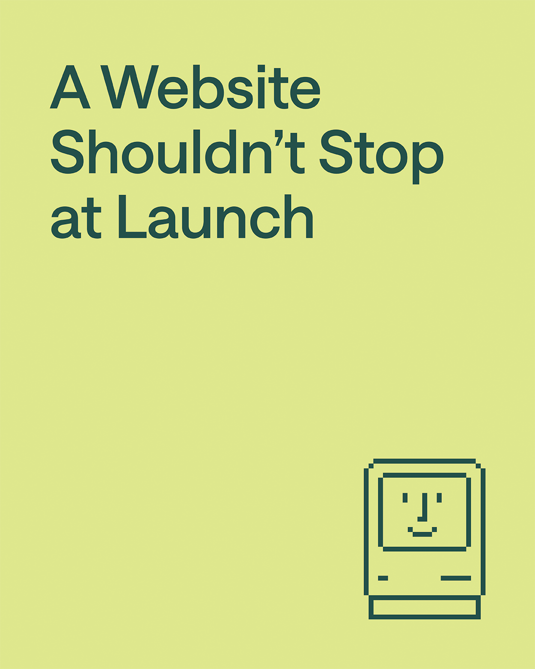 Animated graphic for the Four Stripes article on Webflow websites built to keep working after launch.