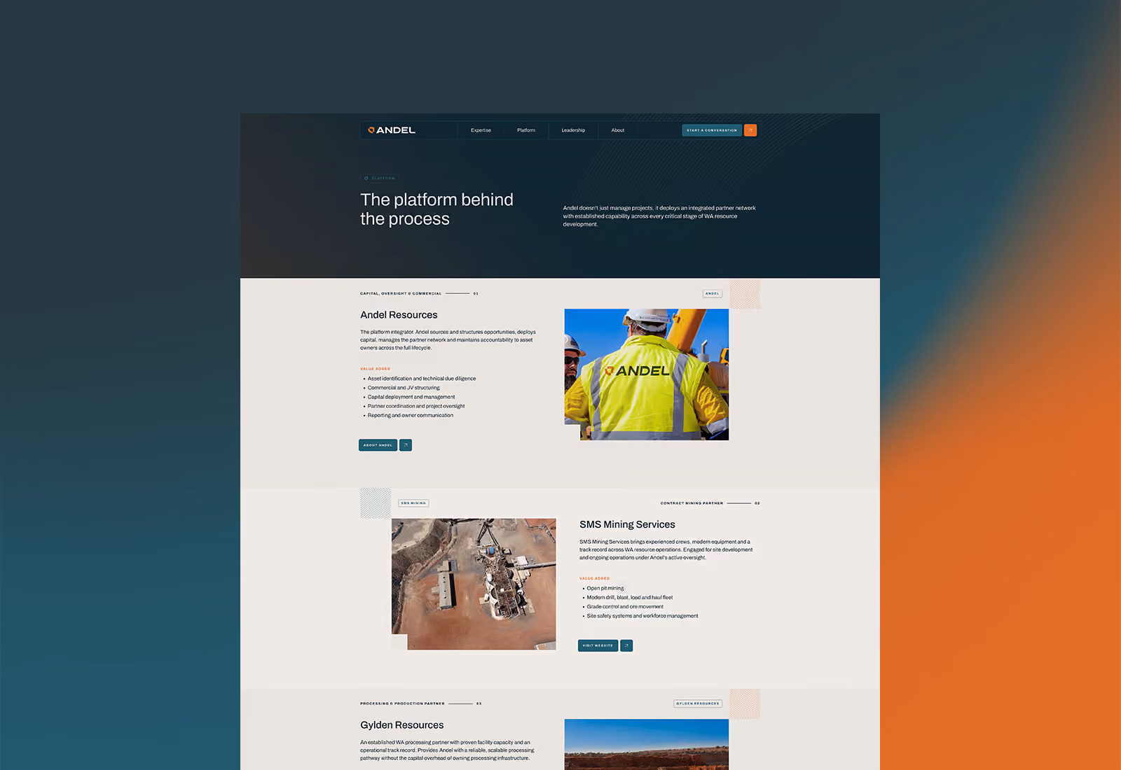 Andel Resources brand identity design by Four Stripes, image 9.