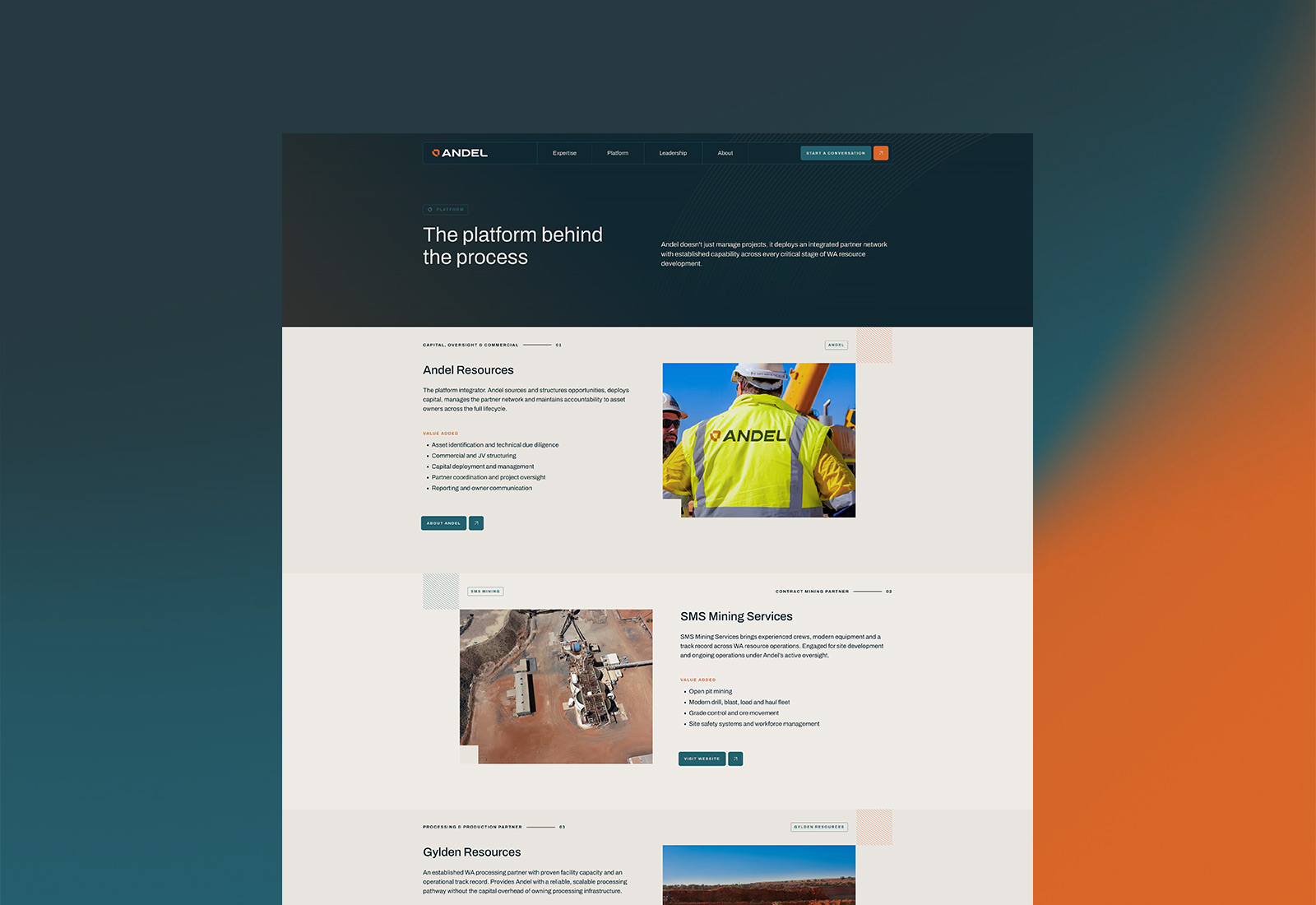 Andel Resources brand identity design by Four Stripes, image 9.