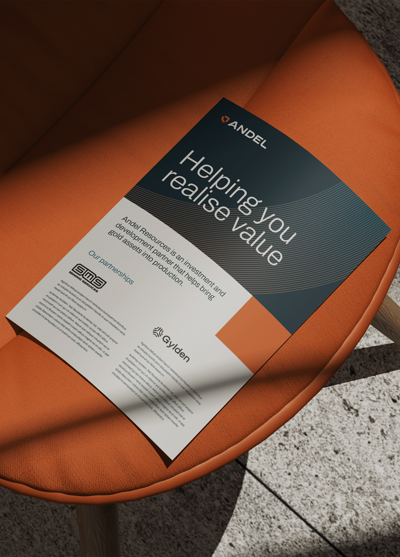 Andel Resources brand identity design by Four Stripes, image 4.