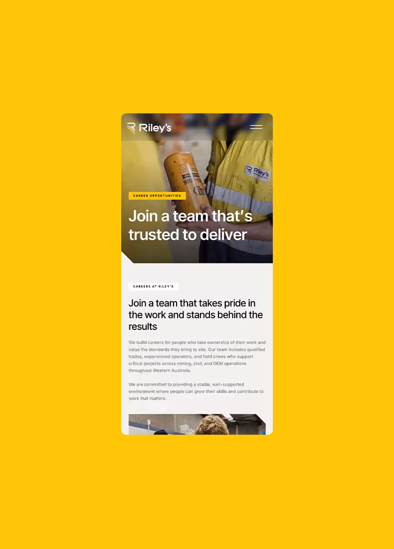 The Rileys Group website by Four Stripes, image 3.