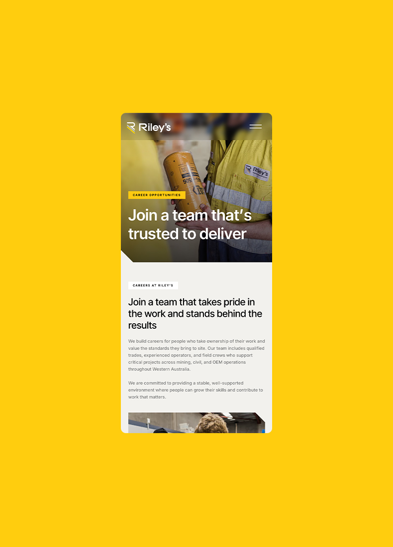 The Rileys Group website by Four Stripes, image 3.