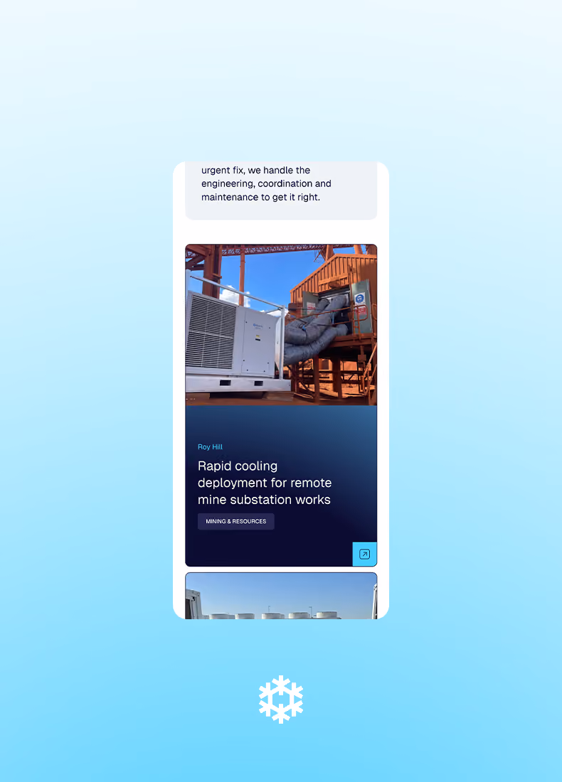 The Aircon Hire Australia website by Four Stripes, image 7.