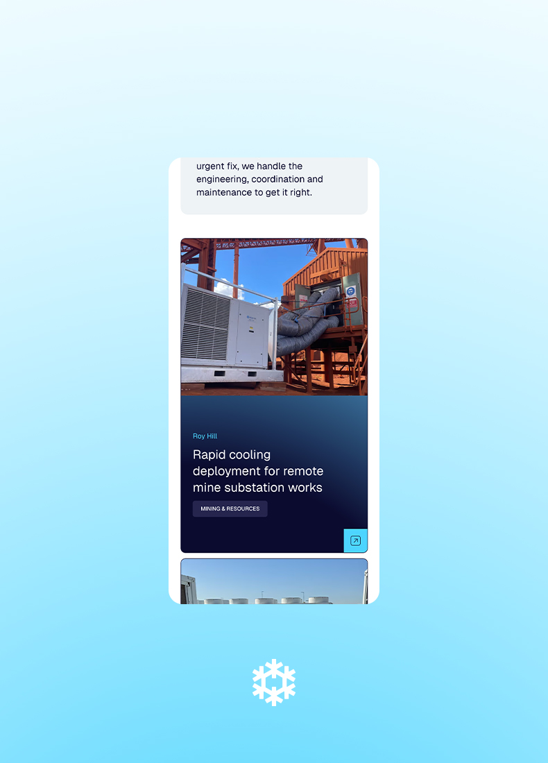 The Aircon Hire Australia website by Four Stripes, image 7.