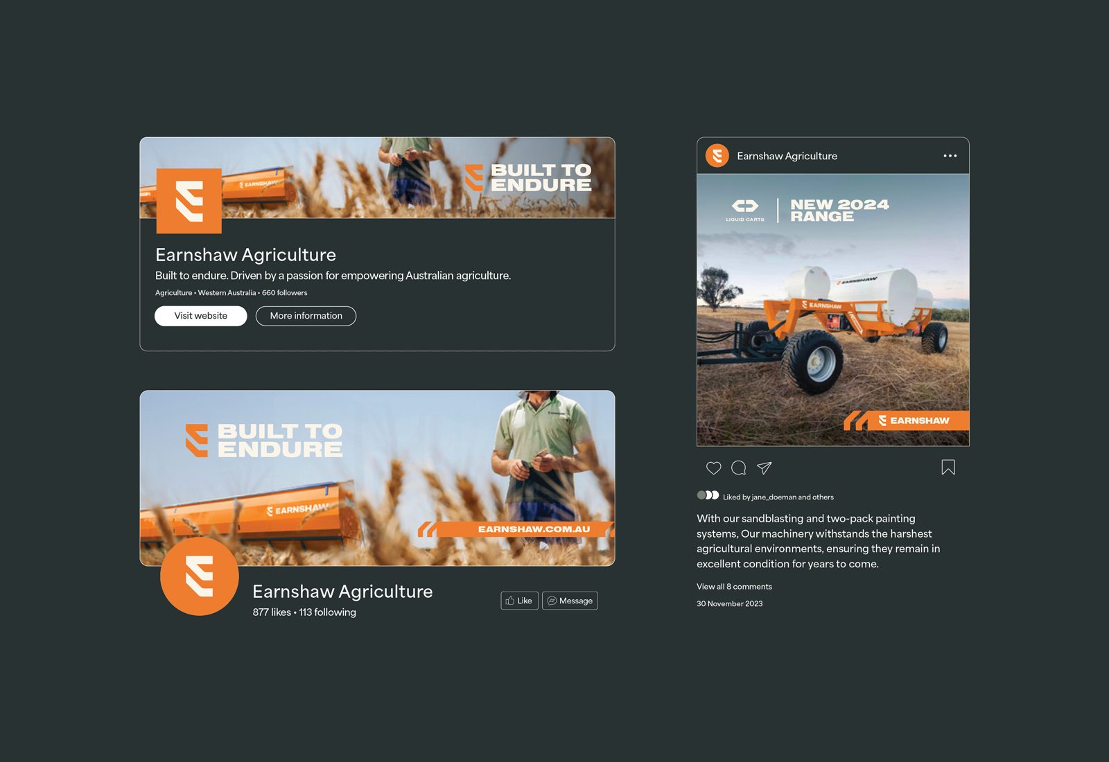 Earnshaw brand identity design by Four Stripes, image 10.