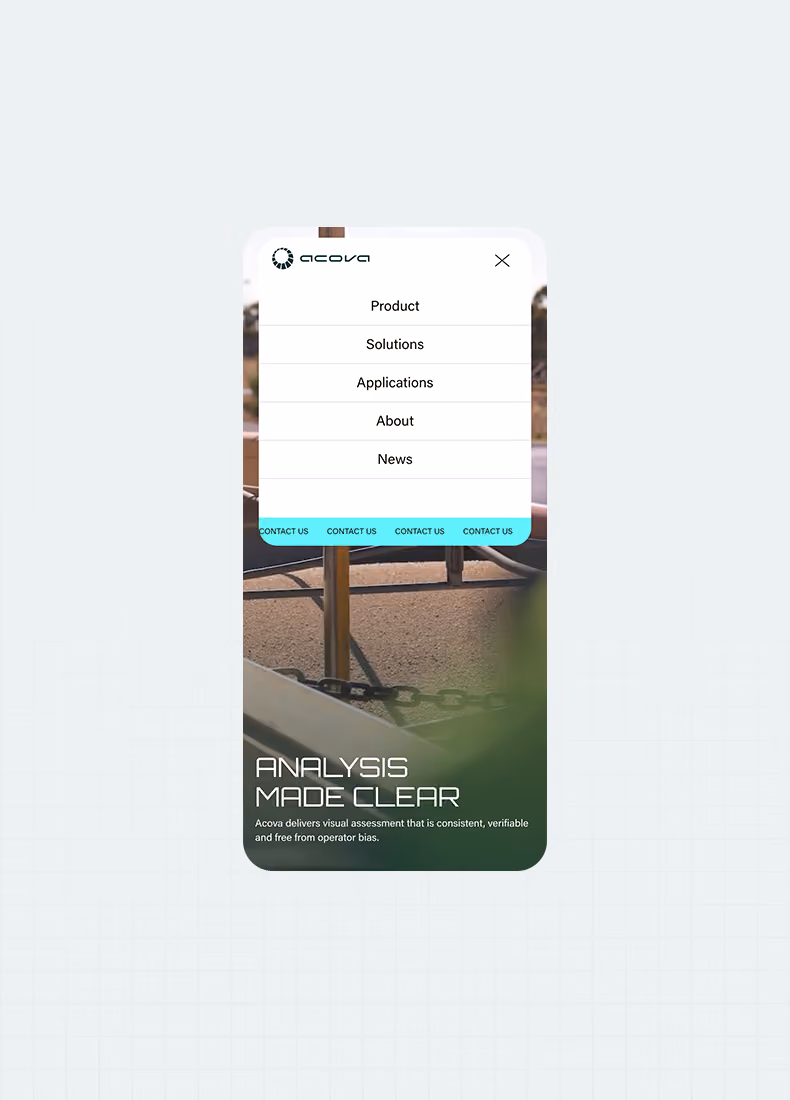 The Acova website by Four Stripes, image 3.