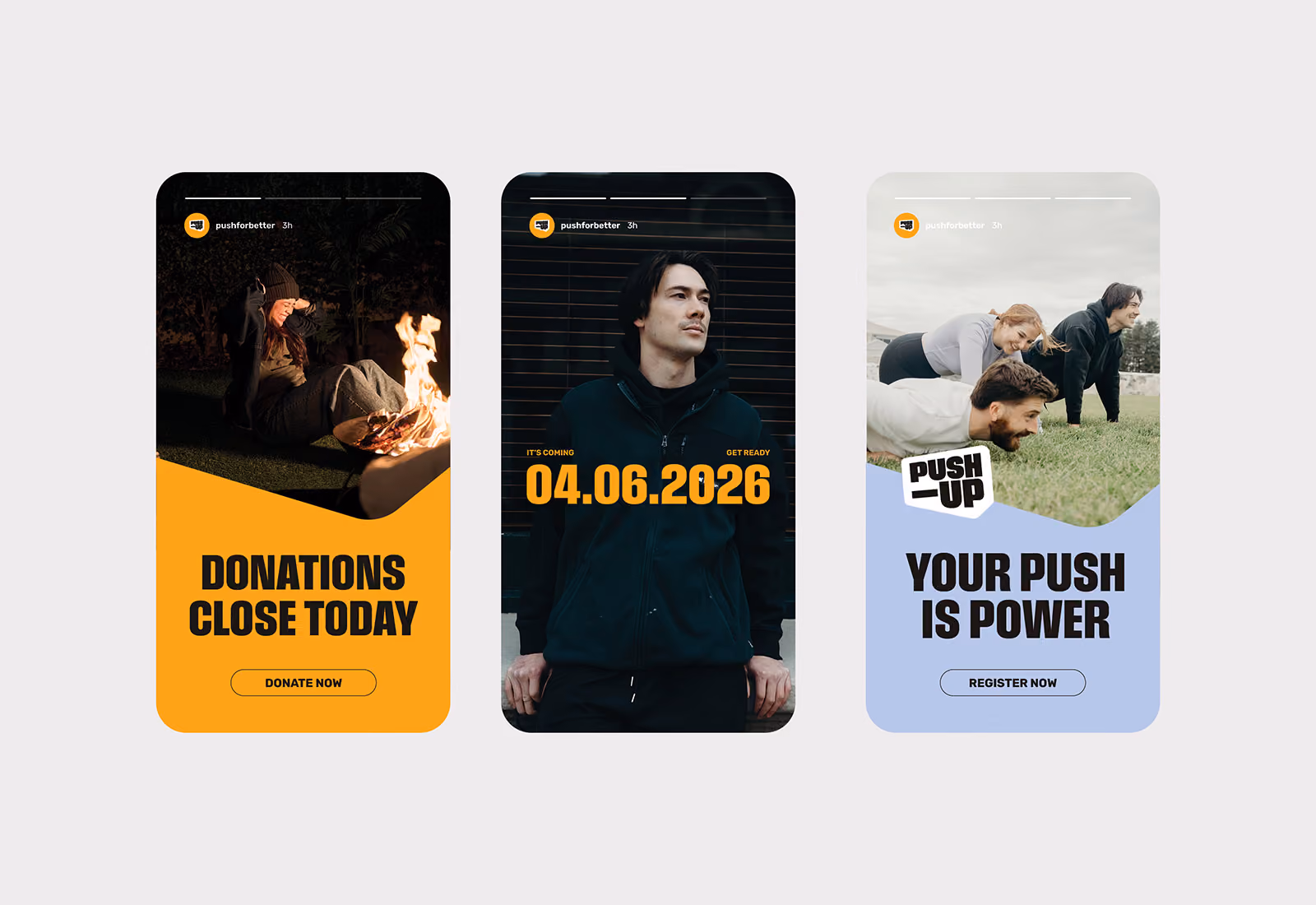 The Push-Up Challenge brand identity design by Four Stripes, image 9.