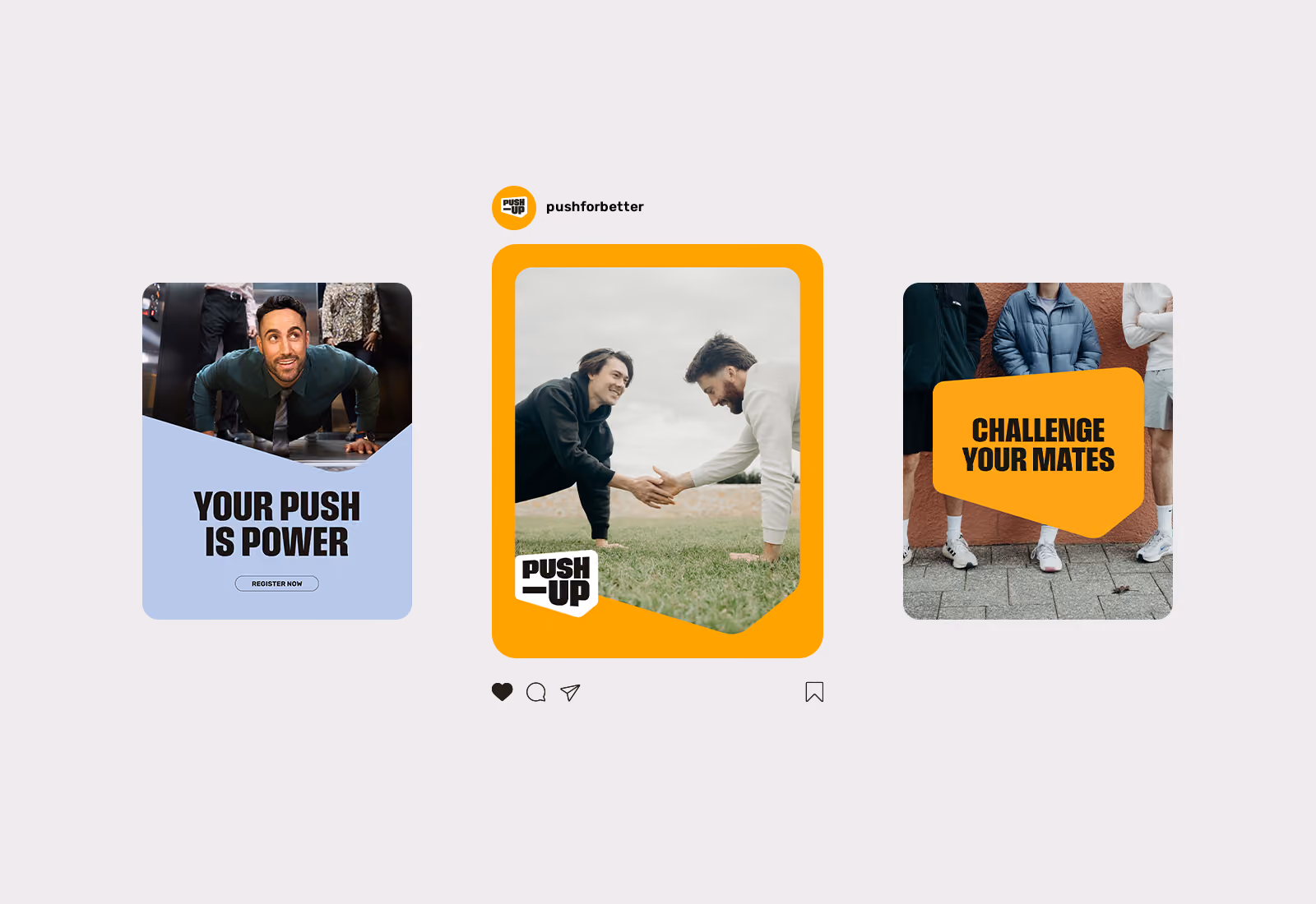 The Push-Up Challenge brand identity design by Four Stripes, image 5.