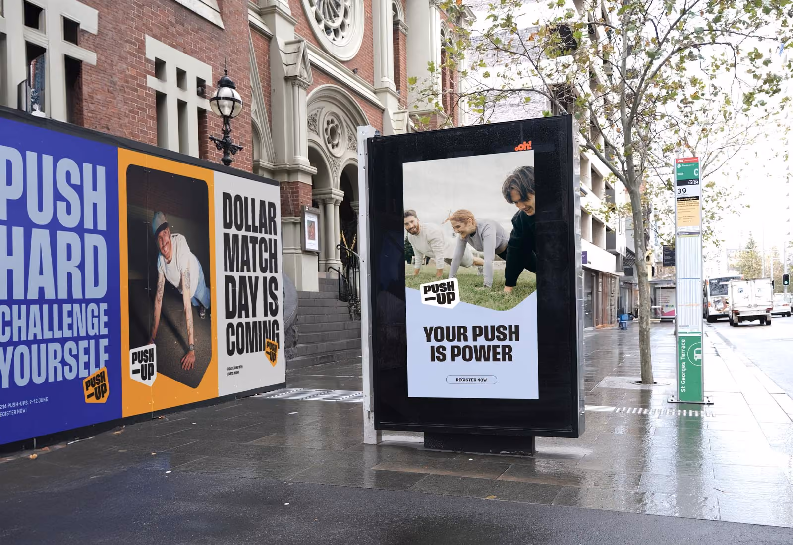 The Push-Up Challenge brand identity design by Four Stripes, image 2.