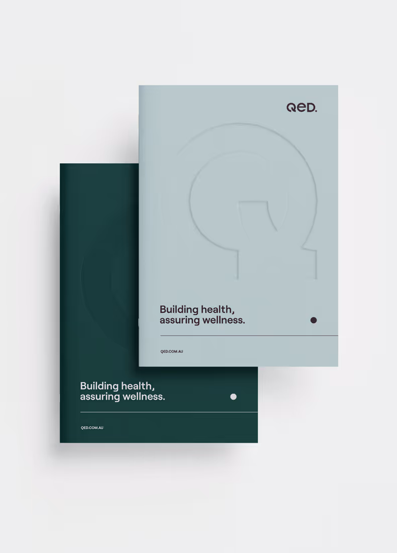 QED brand identity design by Four Stripes, image 8.