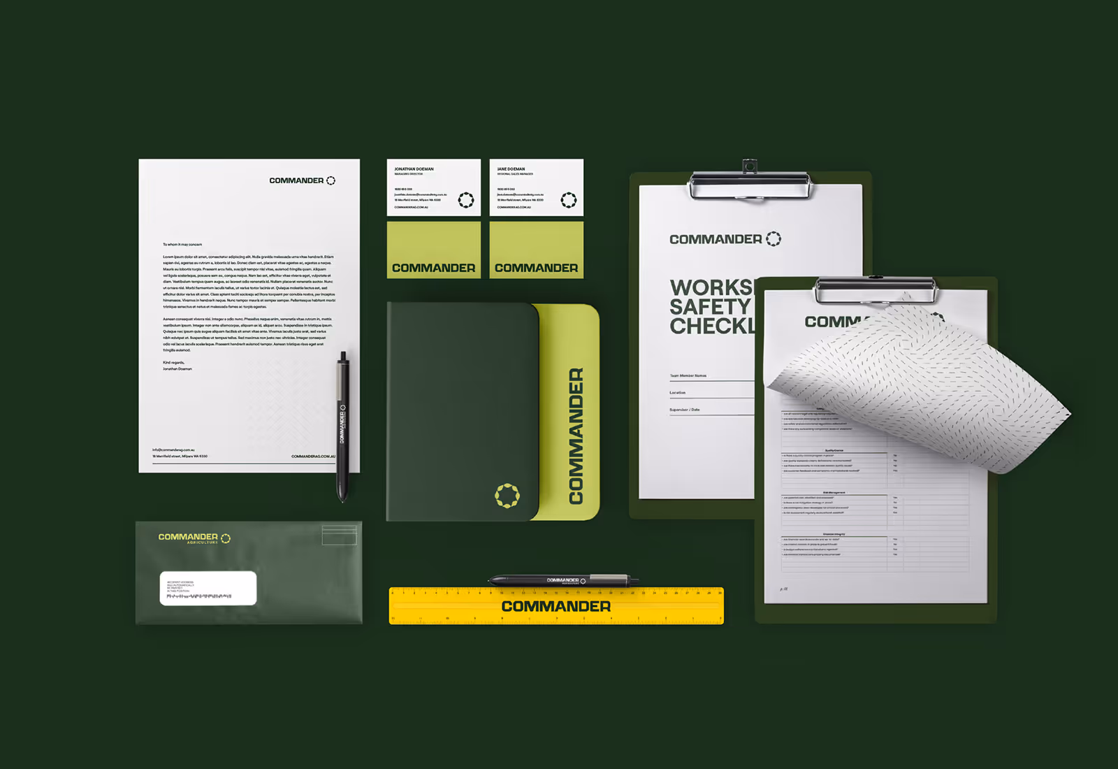 Commander Agriculture brand identity design by Four Stripes, image 13.