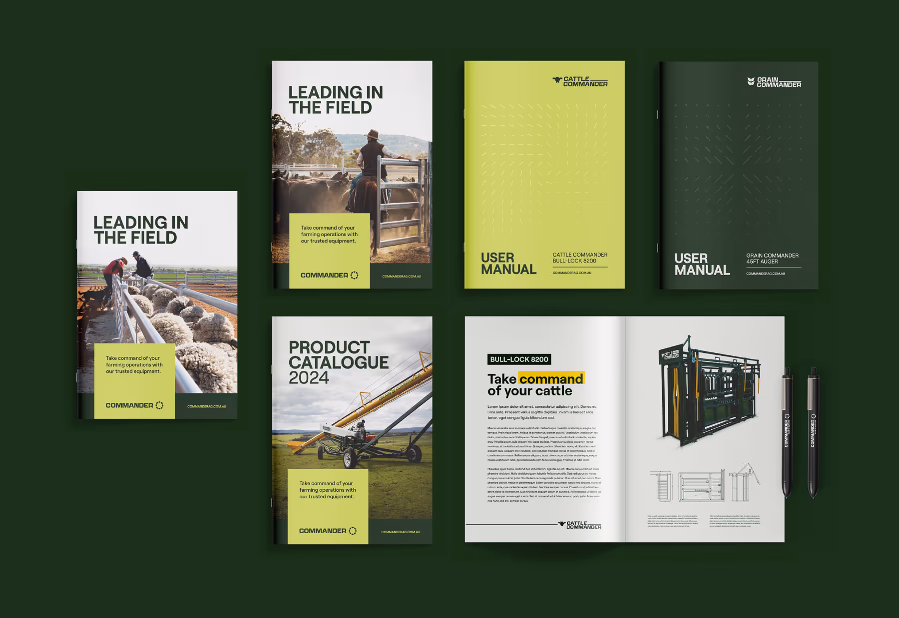 Commander Agriculture brand identity design by Four Stripes, image 6.