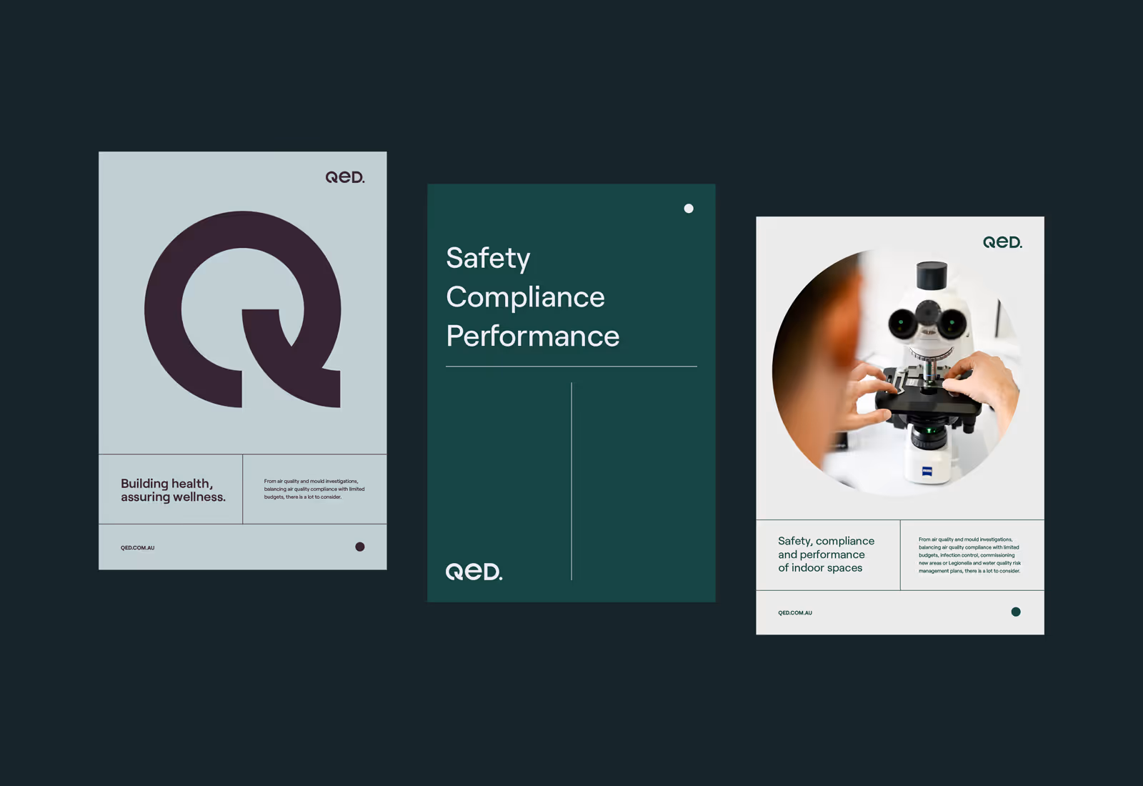 QED brand identity design by Four Stripes, image 6.