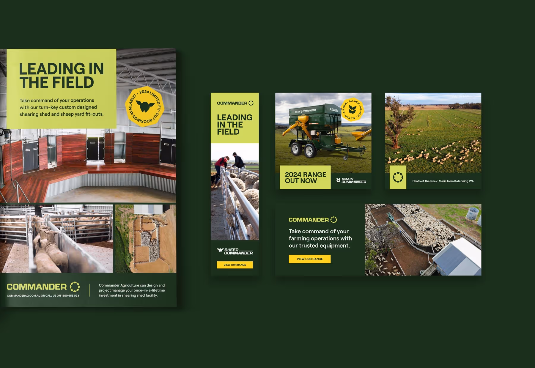 Commander Agriculture brand identity design by Four Stripes, image 10.