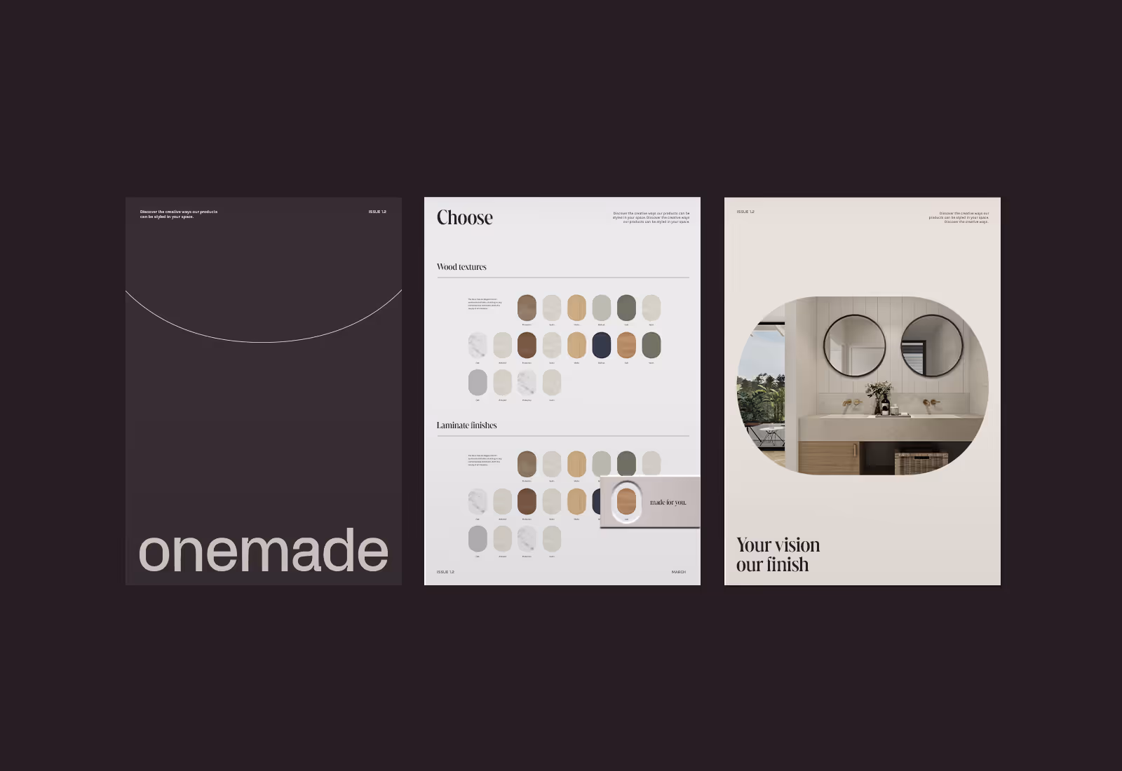 Onemade brand identity design by Four Stripes, image 5.
