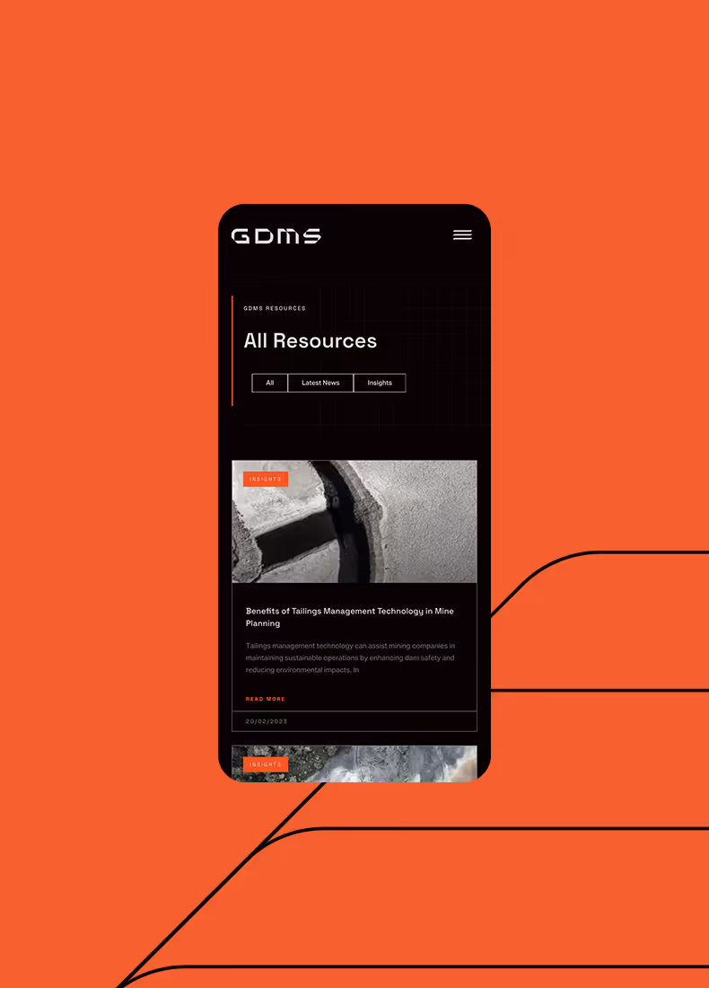 The GDMS website by Four Stripes, image 7.