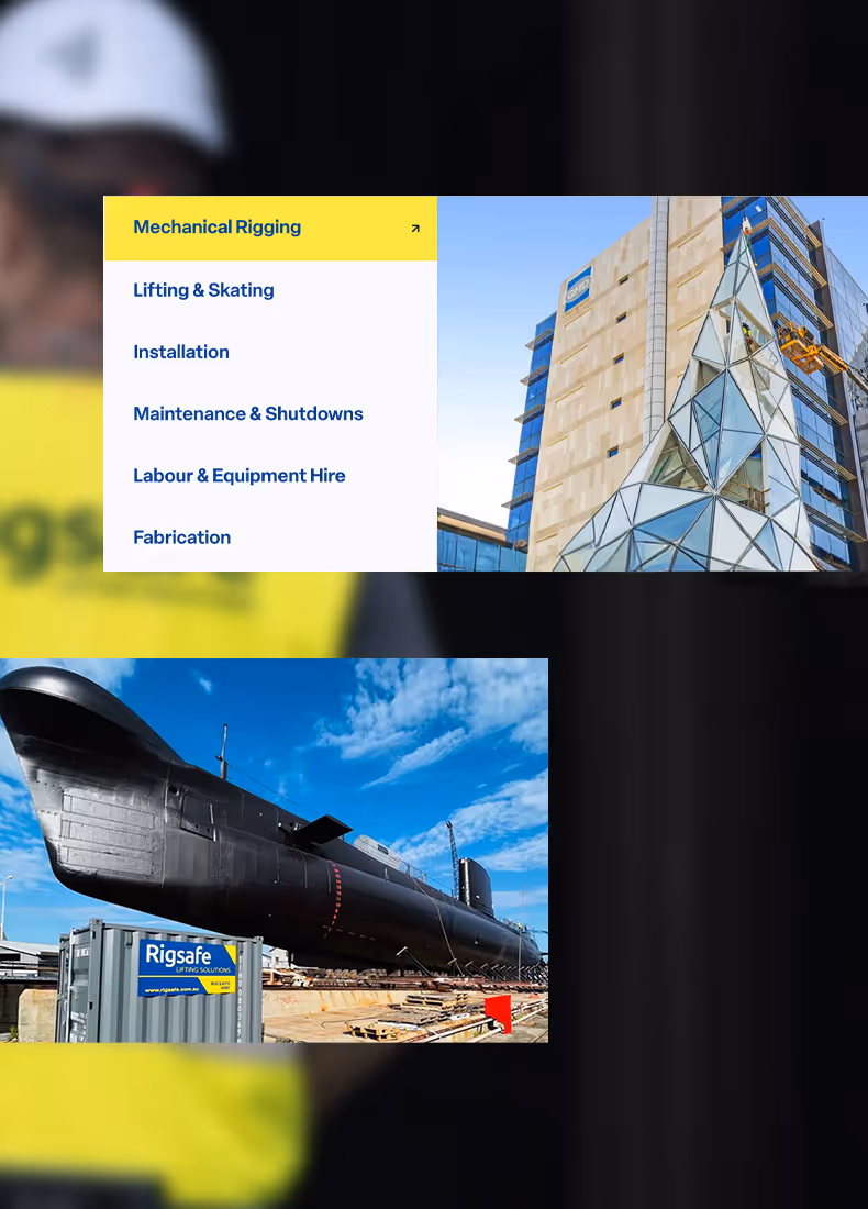 The Rigsafe Lifting Solutions website by Four Stripes, image 8.