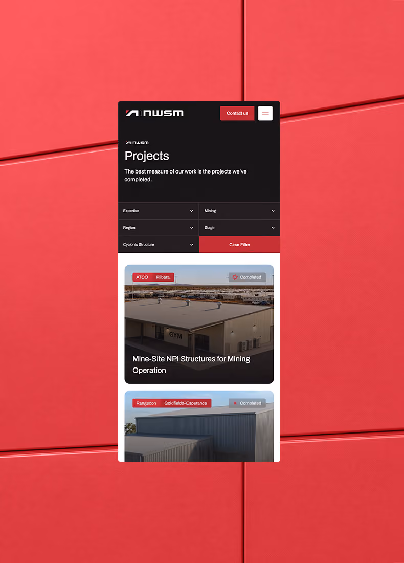 The NWSM Building Group website by Four Stripes, image 3.