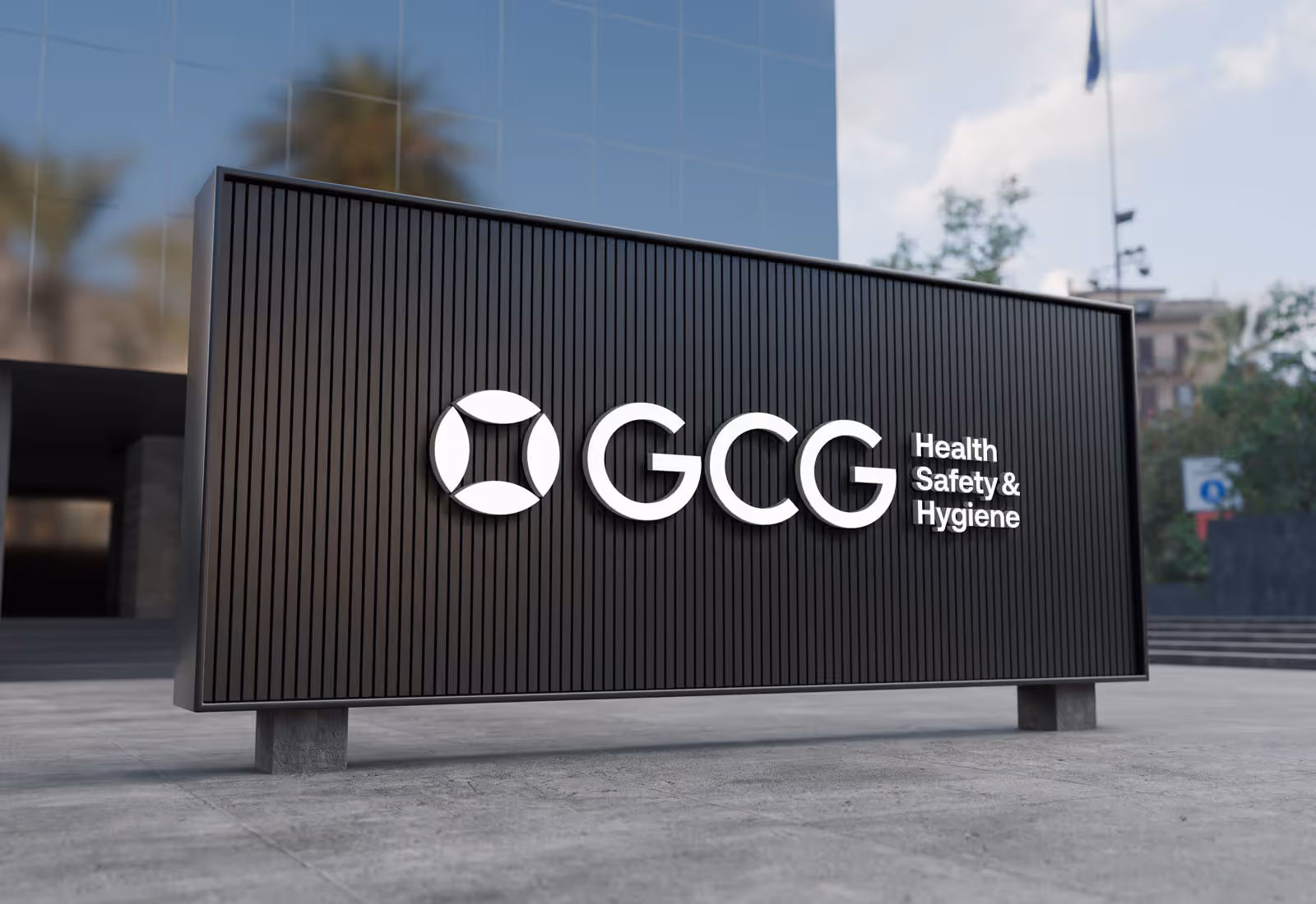 Brand identity for GCG, developed by Four Stripes.