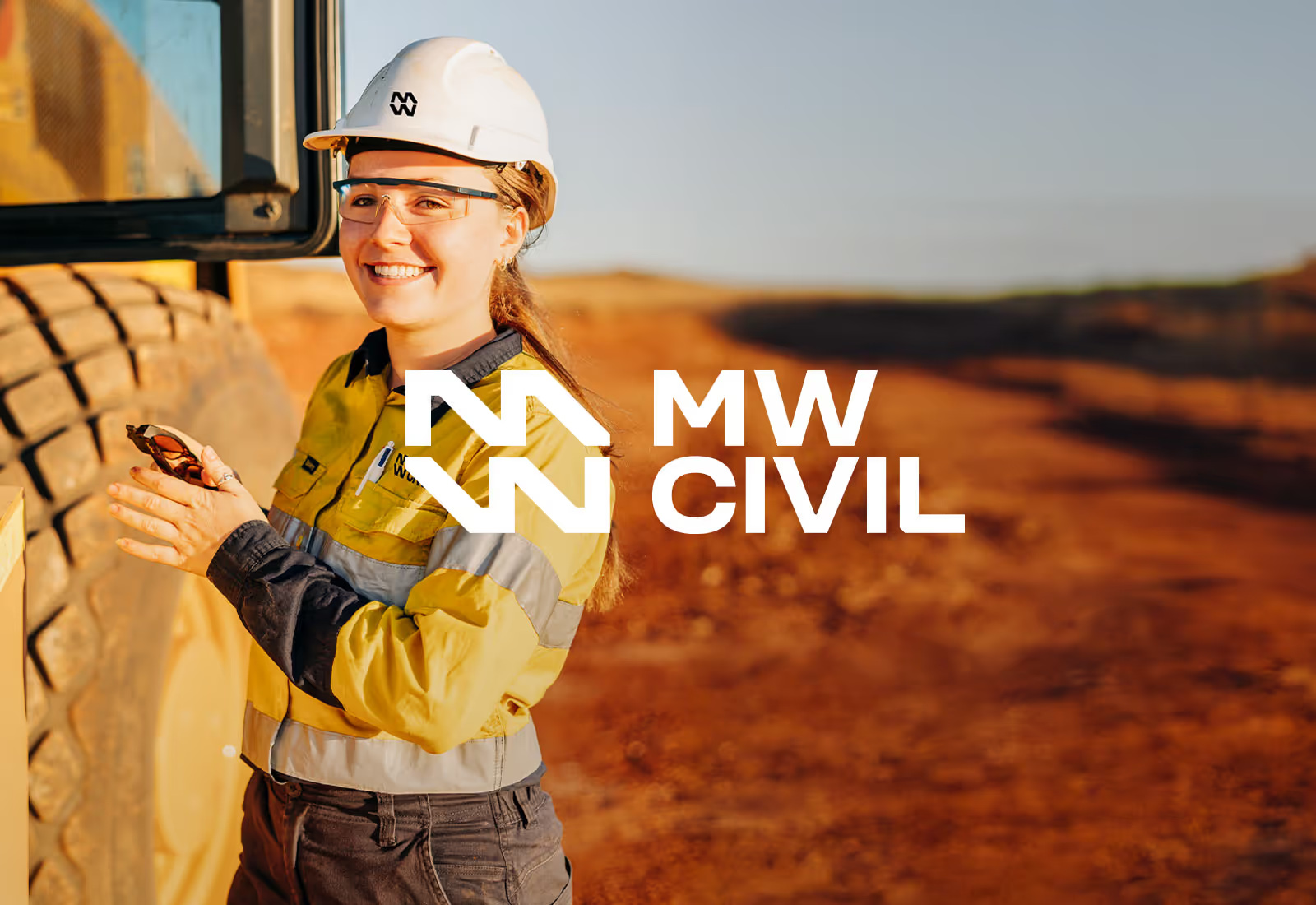 Brand identity for MW Civil, a Western Australian civil construction contractor, by Four Stripes.