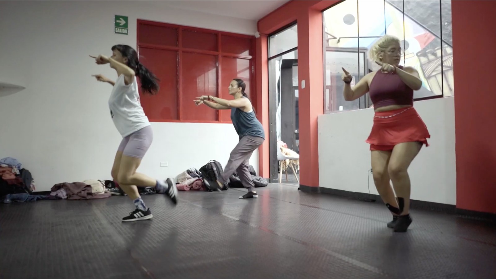 Rehearsing in the studio in Lima