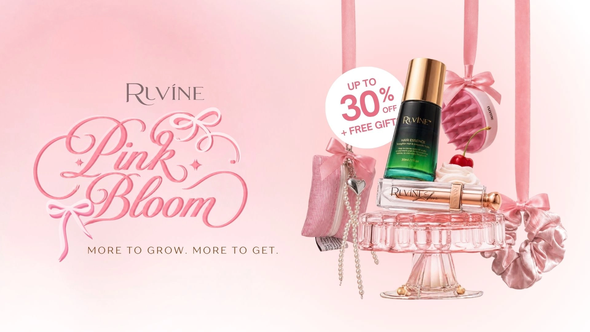 Ruvine Pink Bloom beauty campaign