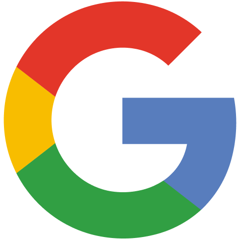 Google logo with red, yellow, green, and blue segments forming a G.