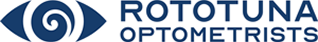 Rototuna Optometrists logo with a stylized eye graphic to the left.