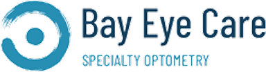 Bay Eye Care specialty optometry logo with a stylized blue eye graphic.