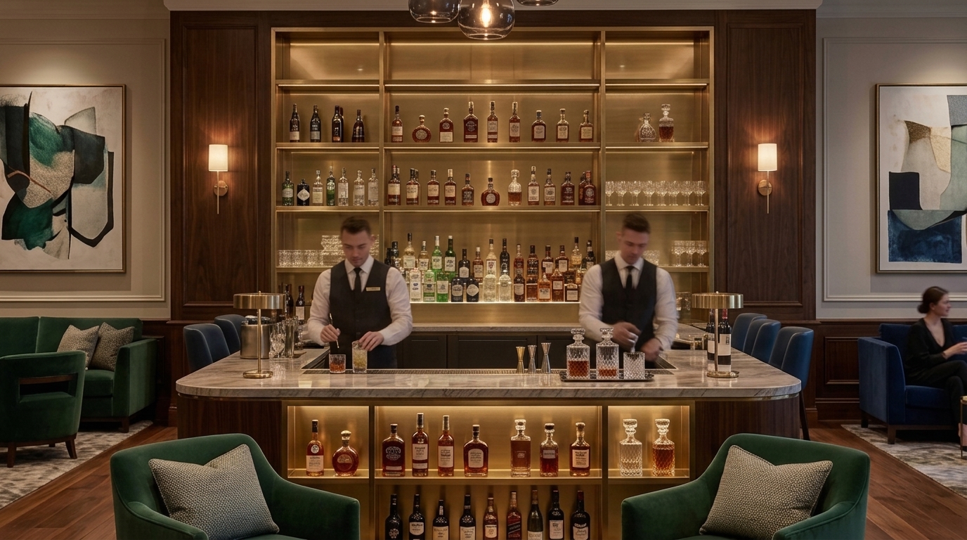 Club lounge bar interior