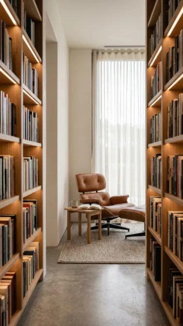 Reading nook in a private residence
