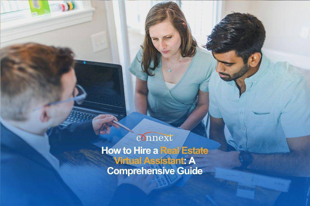 How to Hire a Real Estate Virtual Assistant: A Comprehensive Guide real estate agent talking to clients