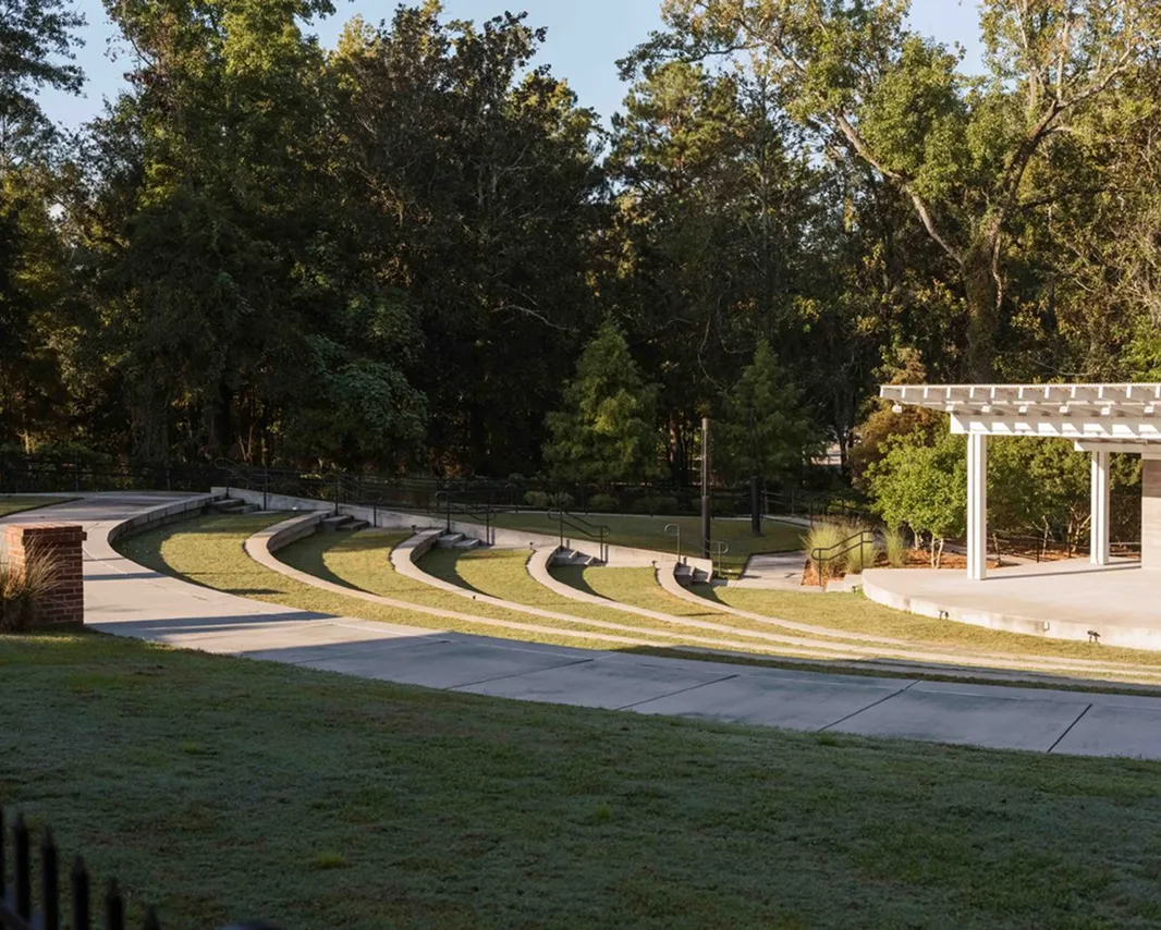 Outdoor amphitheater surrounded by trees in Walterboro