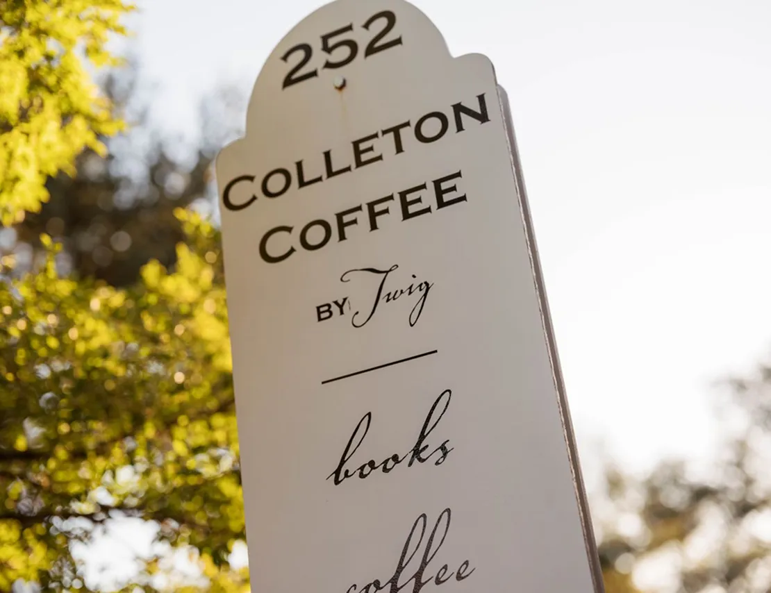 Colleton Coffee sign at 252 in downtown Walterboro