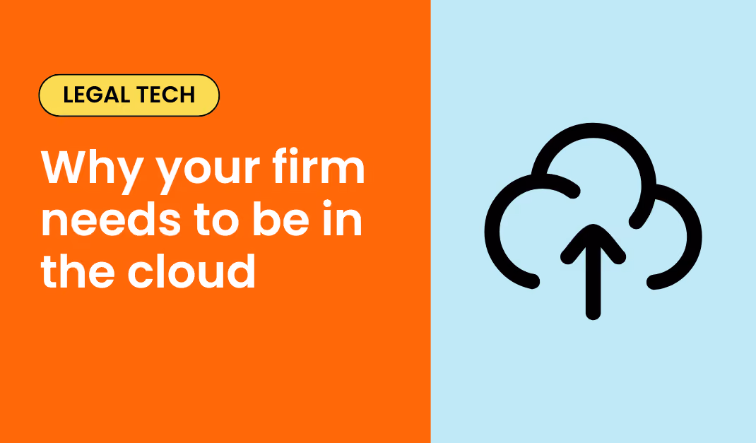 An orange lock gives a feeling of security on top of a background of blue clouds to represent cloud computing.