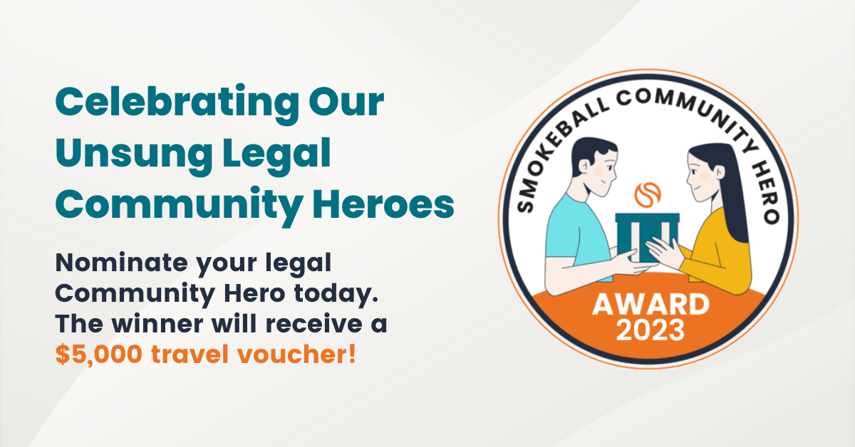 Not All Heroes Wear Capes - Smokeball Launches Second Annual Community Hero Award