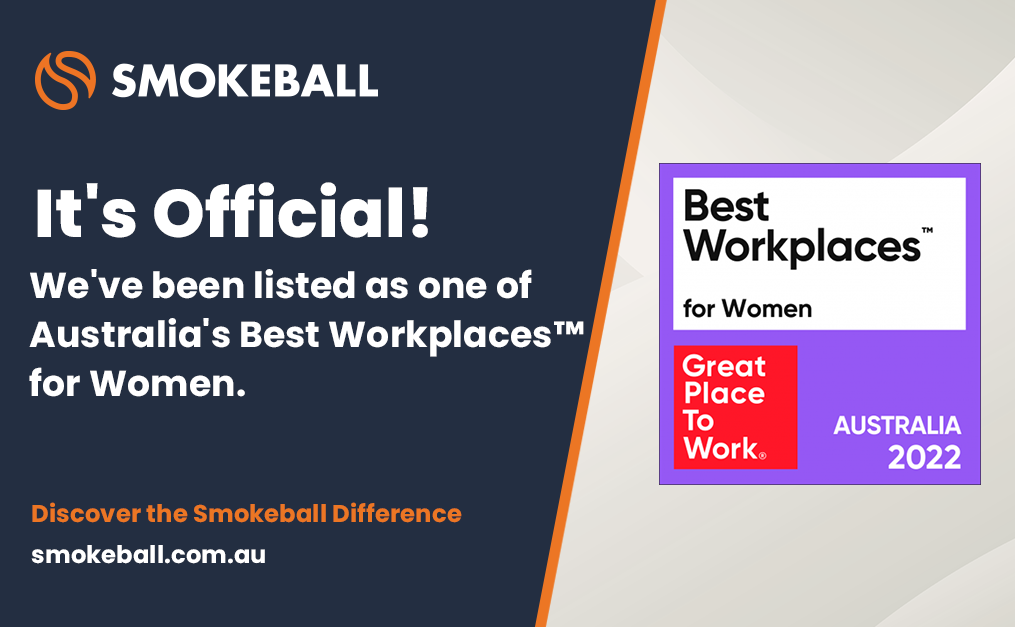 Smokeball Makes 2022 Australia's Best Workplaces™ for Women List