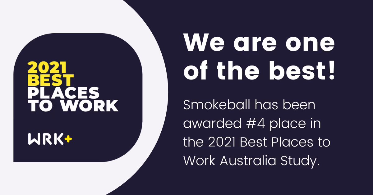 Smokeball Awarded Best Place to Work 2021
