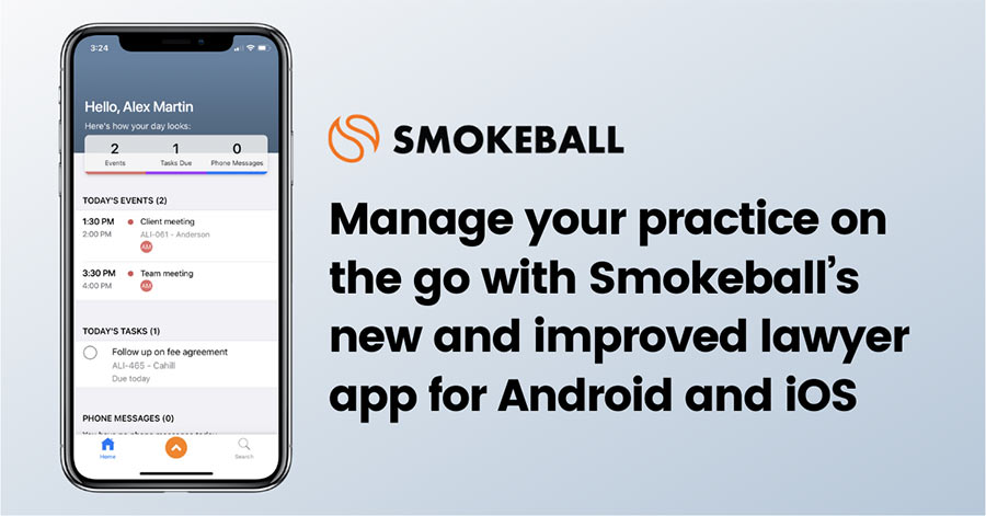 Smokeball’s new mobile app for lawyers keeps your practice in your pocket