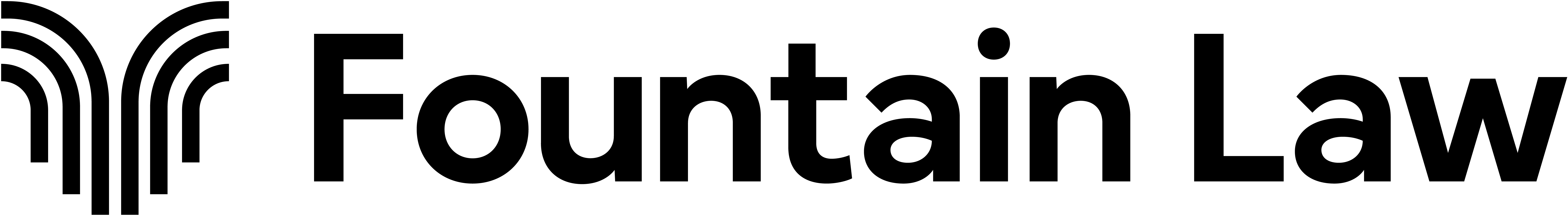 Fountain Law company name with stylized black fountain icon to the left of text.