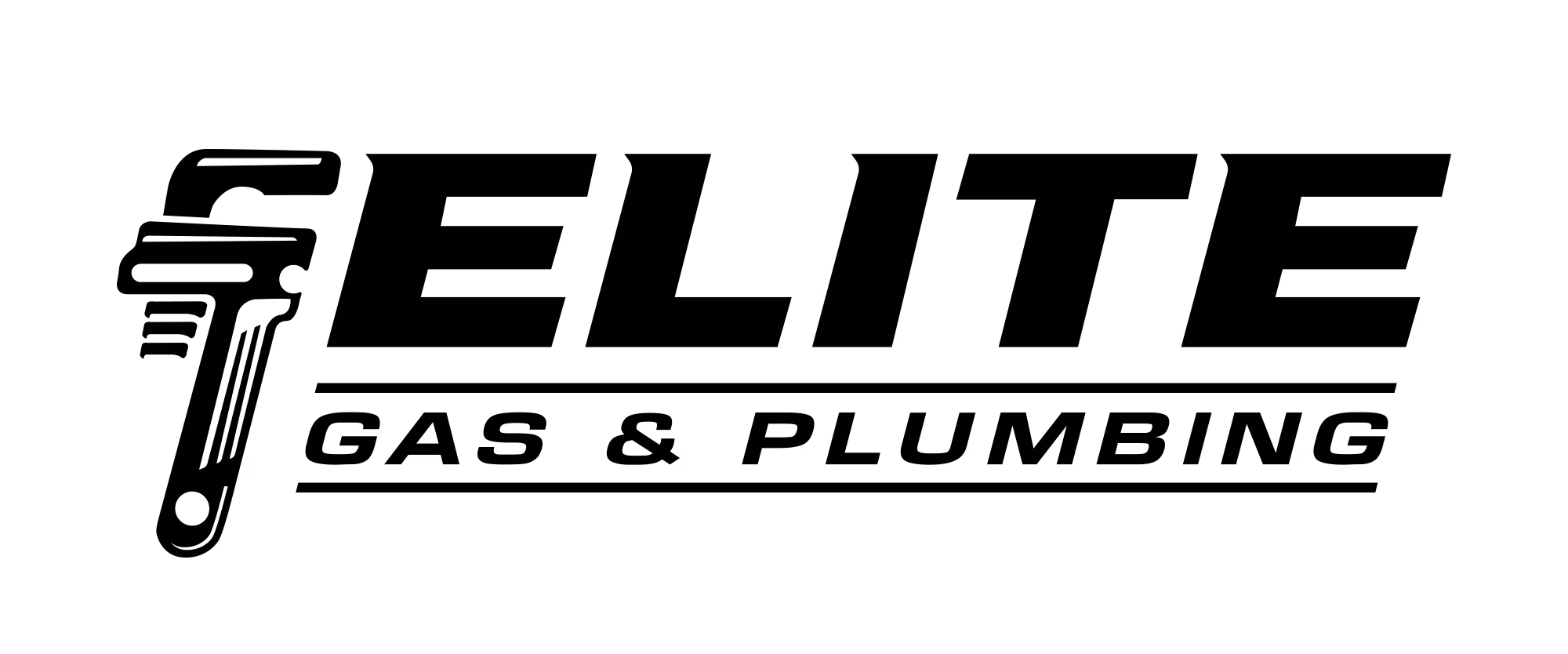 Solid black background for Elite Gas & Plumbing services.