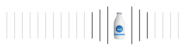 Manual merchandising control shown on a product timeline