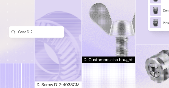 Search for Gear D12 in a shop for industrial parts, with vector search results and recommended bolts