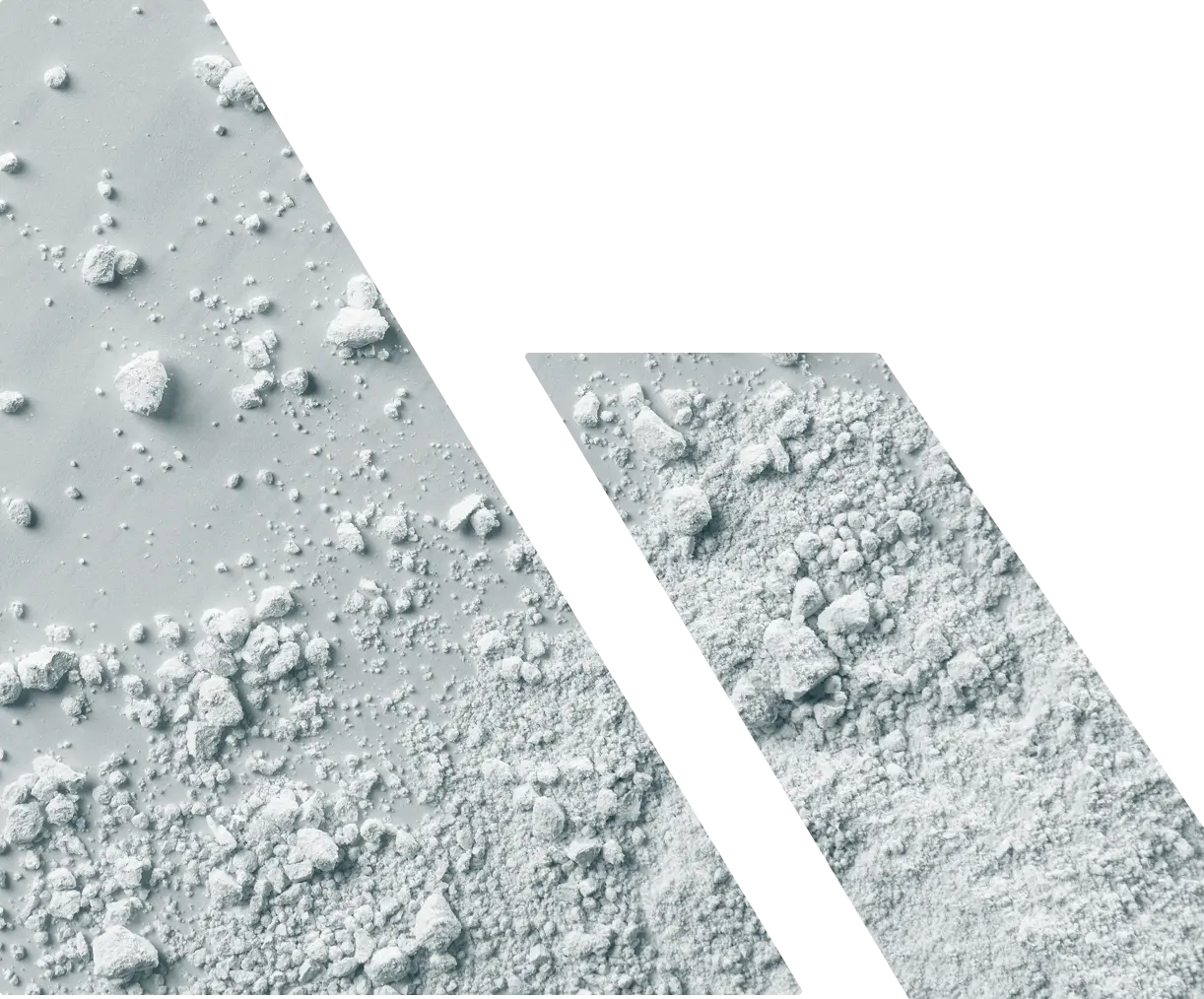 A geometric logo inspired shape filled with an image of a coagulant