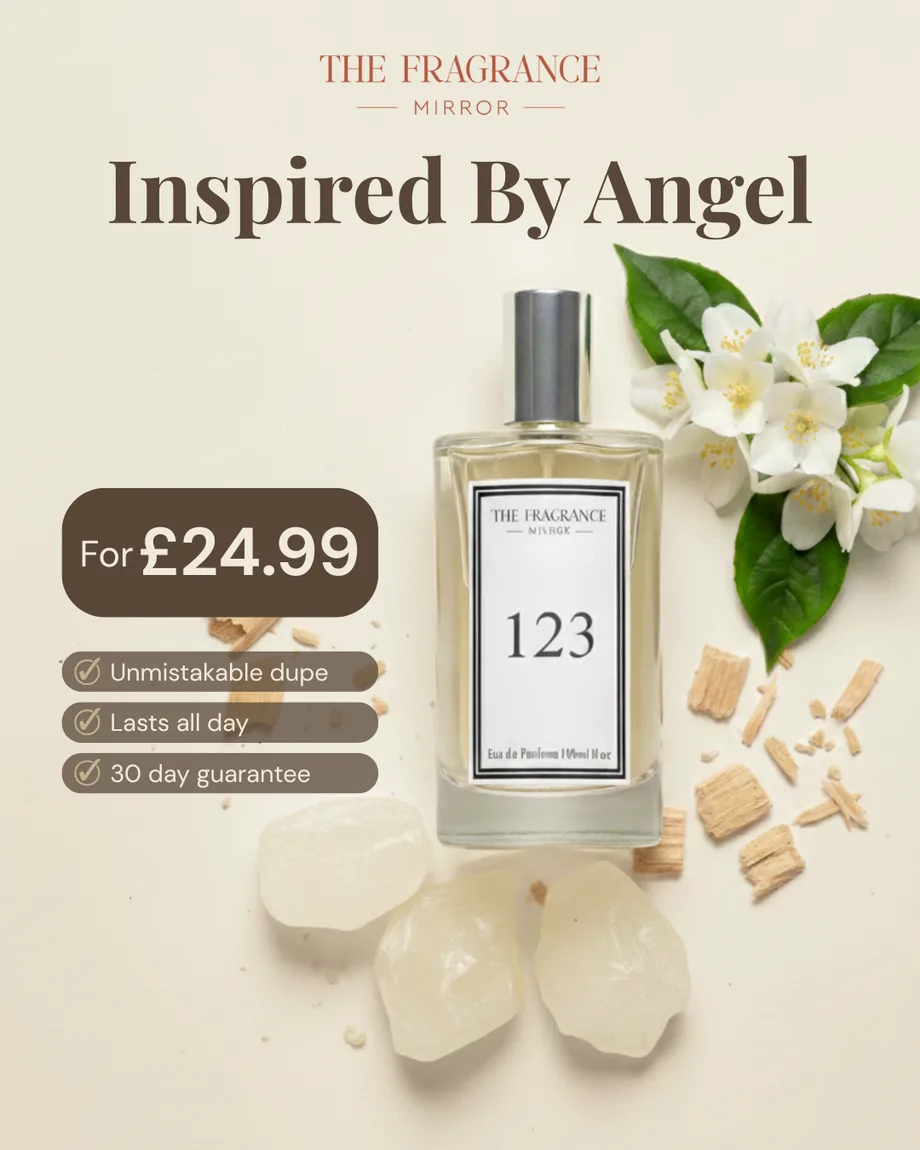 The Fragrance Mirror ad for its Angel-inspired perfume, number 123, priced at £24.99
