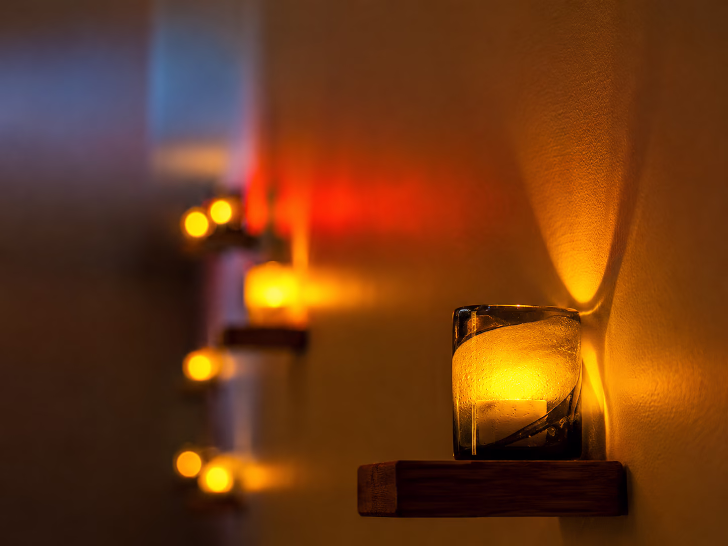 Candlelit relaxation space at DASA Spa